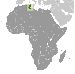Poloha Tuniska na mape Afriky